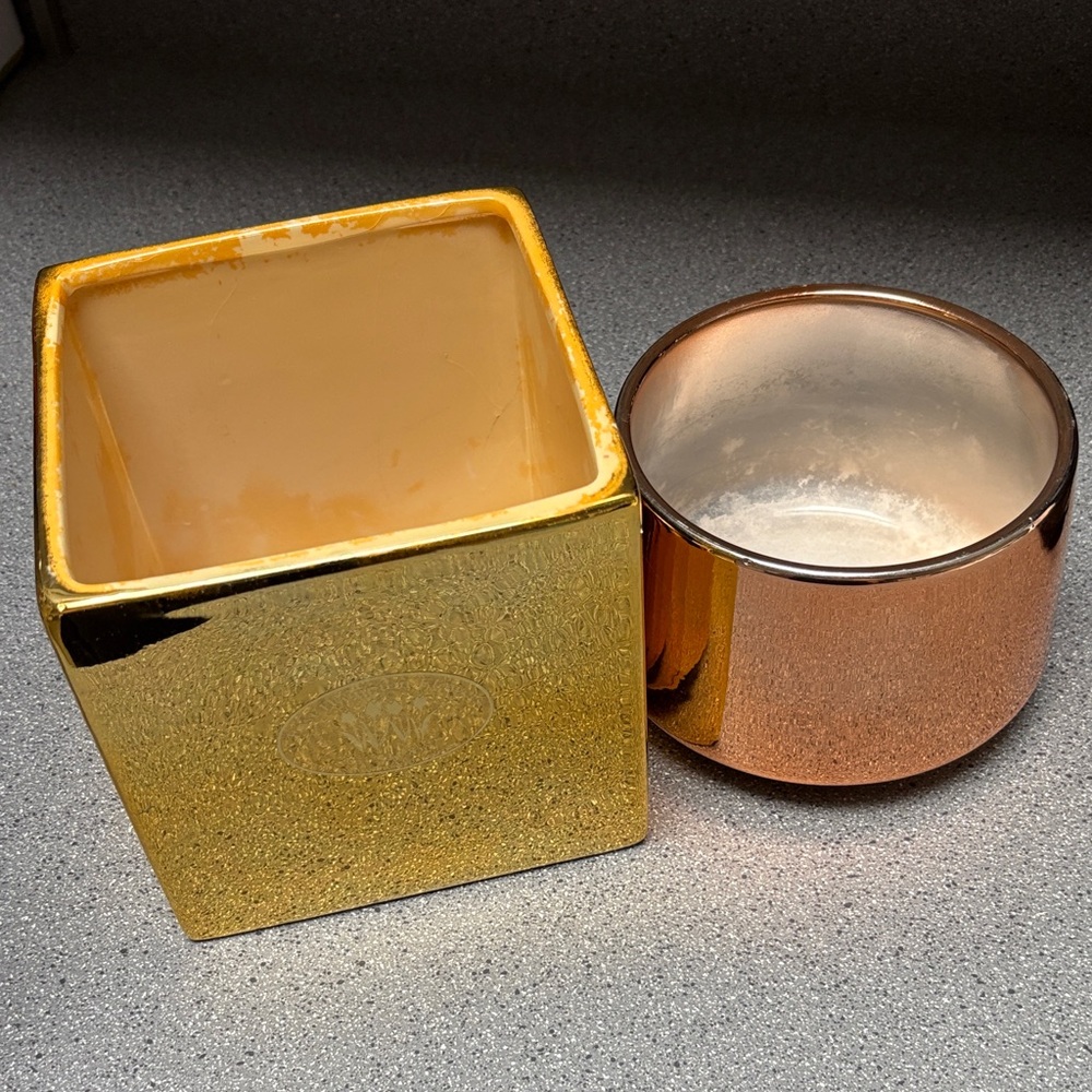 Gold and Rose Gold / Copper 🪴 Planter Holders Set of 2